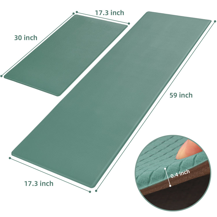 Kitchen Floor Mat Two-piece Set Of Non-slip, Waterproof And Easy To Scrub For Home, Kitchen-4-Rambla Store