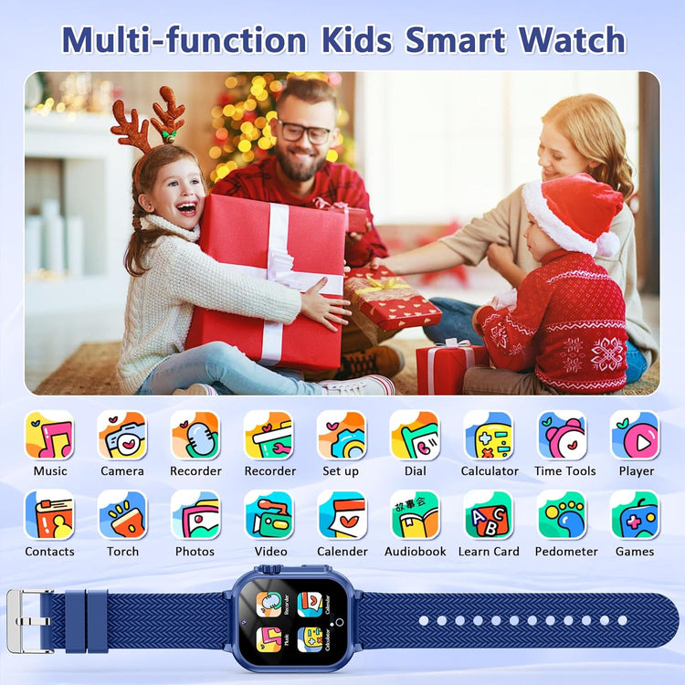 Kids Smart Watch Gift for Girls Age 5-12, 32 Games HD Touch Screen Watches with Video Camera Music Player Pedometer Flashlight 12/24 Hr Educational Toys for Ages 4-12 Years Old--Rambla Store