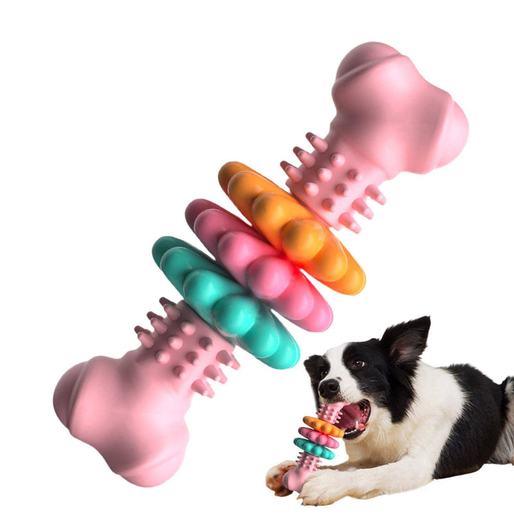 Dog Chew Toy Dog Bone Type Dogs Teeth Cleaning Toys Indestructible TPR Bone Chewing Bite Resistant Teething Toys Pet Products-0-Rambla Store