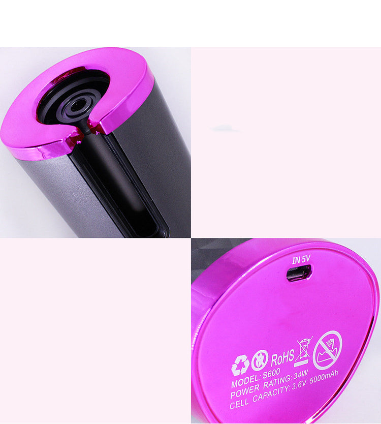 Rechargeable Automatic Hair Curler Women Portable Hair Curling Iron LCD Display Ceramic Curly Rotating Curling Wave Styer-0-Rambla Store