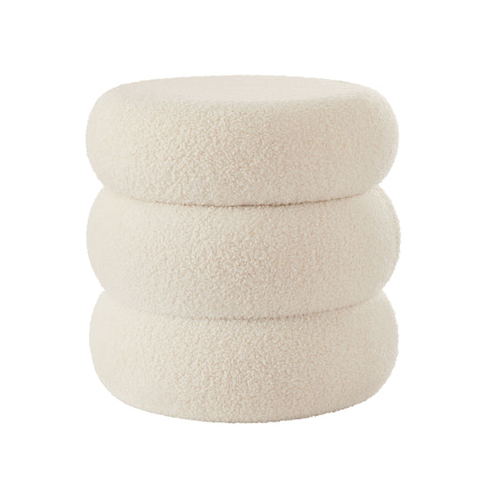 Cream Boucle Cloud Storage Ottoman--Rambla Store