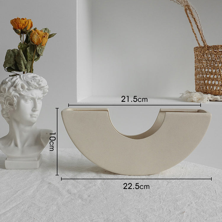 Simplicity Ceramic Vase Dry Flower Arrangement Home Decoration Ornament Living Room Display Art Vases-0-Rambla Store