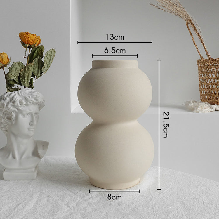 Simplicity Ceramic Vase Dry Flower Arrangement Home Decoration Ornament Living Room Display Art Vases-0-Rambla Store