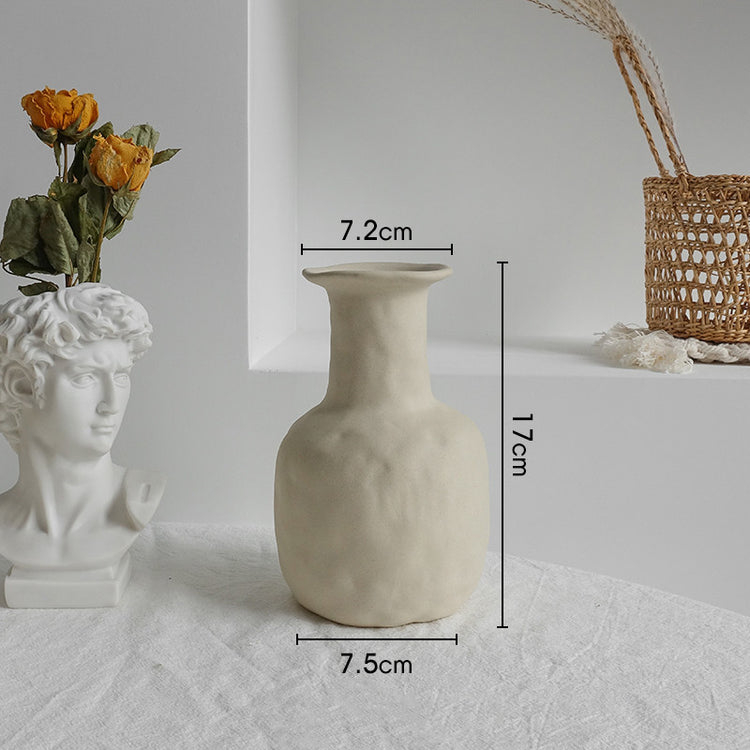 Simplicity Ceramic Vase Dry Flower Arrangement Home Decoration Ornament Living Room Display Art Vases-0-Rambla Store