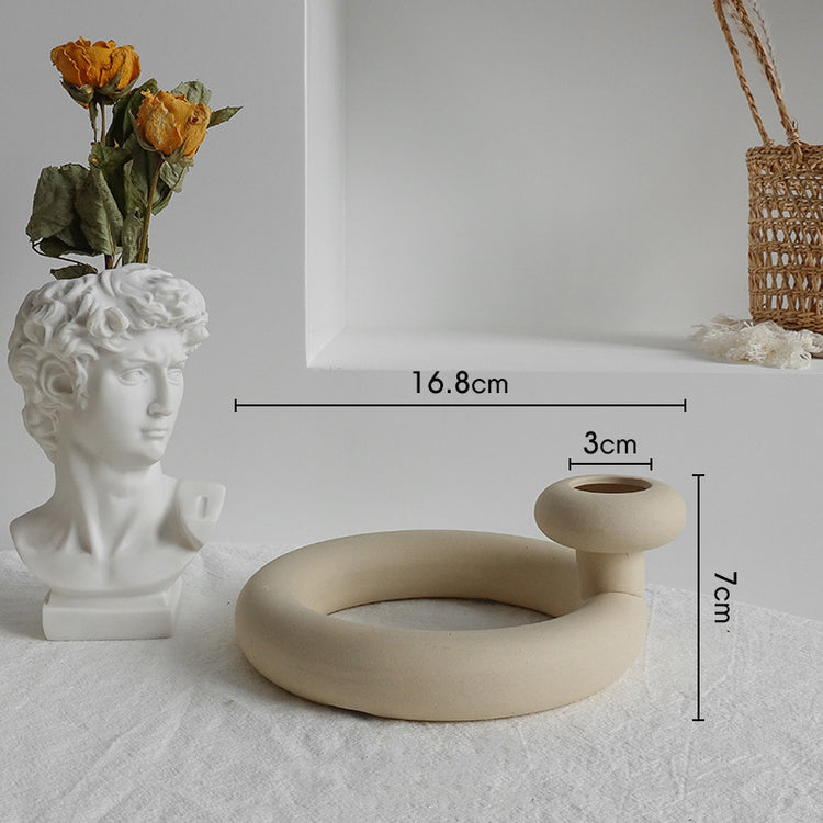 Simplicity Ceramic Vase Dry Flower Arrangement Home Decoration Ornament Living Room Display Art Vases-0-Rambla Store