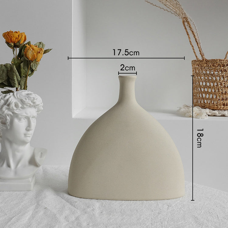 Simplicity Ceramic Vase Dry Flower Arrangement Home Decoration Ornament Living Room Display Art Vases-0-Rambla Store