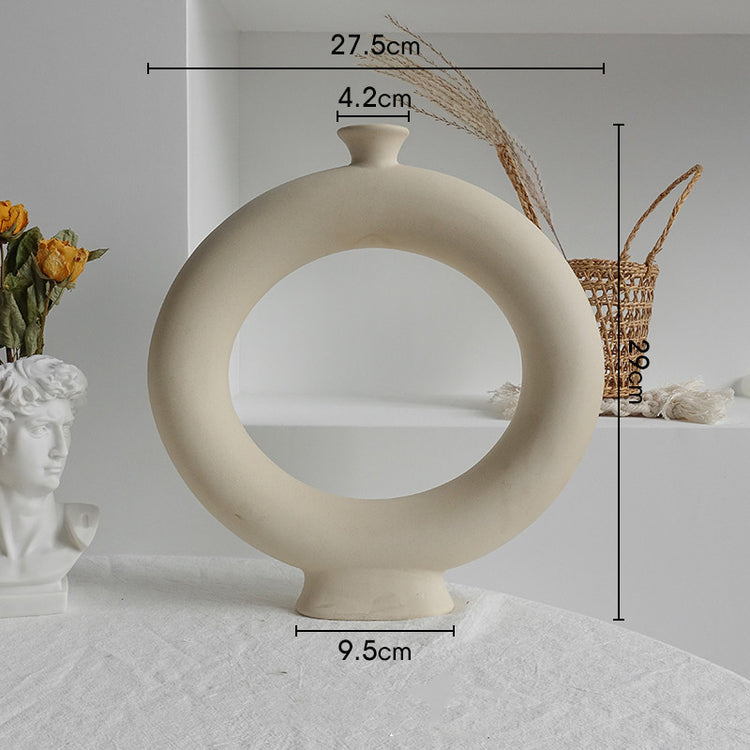 Simplicity Ceramic Vase Dry Flower Arrangement Home Decoration Ornament Living Room Display Art Vases-0-Rambla Store