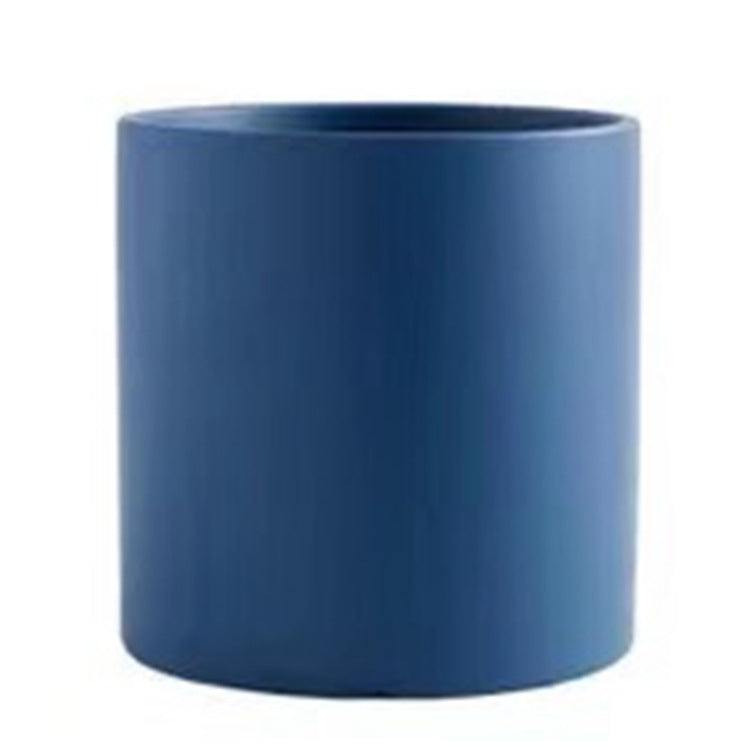 Nordic Industrial Style Colorful Ceramic Flowerpot Succulent Planter Green Plants Cylindrical Shape Flower Pot With Hole Tray-0-Rambla Store