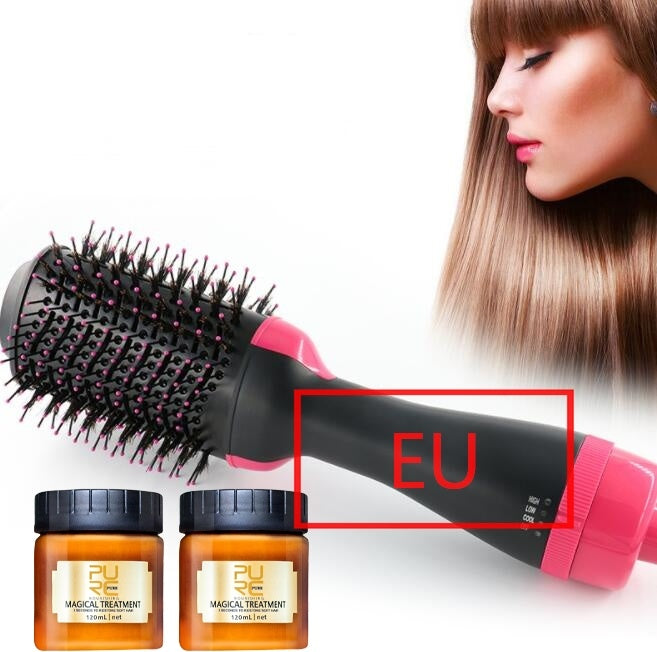 One-Step Electric Hair Dryer Comb Multifunctional Comb Straightener Hair Curling-0-Rambla Store