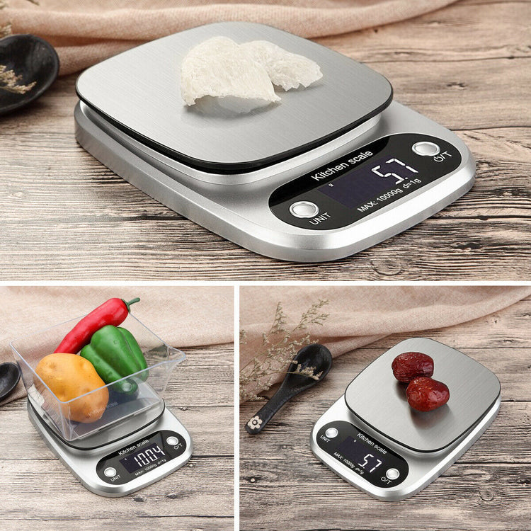 Digital Kitchen Food Diet Scale, Multifunction Weight Balance 22lbs 1g Kitchen Scale Stainless Steel Weighing Scale For Food Diet Postal Balance Measuring-5-Rambla Store
