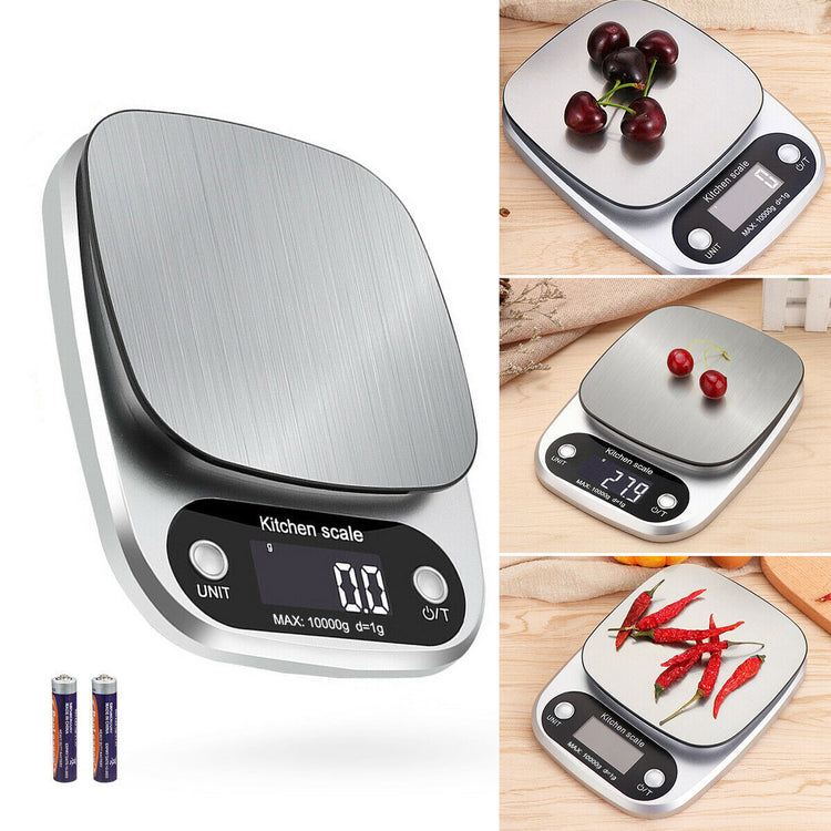 Digital Kitchen Food Diet Scale, Multifunction Weight Balance 22lbs 1g Kitchen Scale Stainless Steel Weighing Scale For Food Diet Postal Balance Measuring-5-Rambla Store