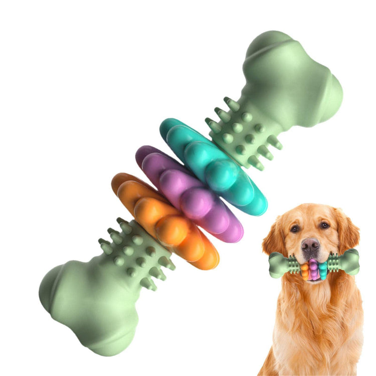Dog Chew Toy Dog Bone Type Dogs Teeth Cleaning Toys Indestructible TPR Bone Chewing Bite Resistant Teething Toys Pet Products-0-Rambla Store