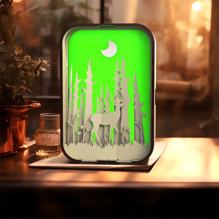 Woodcarving Light Creative Gift Minimalist Bedside Night Light Decoration Desktop Decoration Birthday Gift-0-Rambla Store
