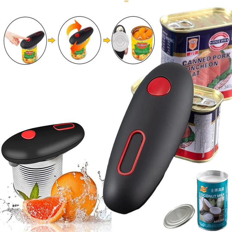 Electric Can Opener Automatic Jar Bottle Can Machine One Touch Portable Kitchen Hand Free Opening Opener Tool Gadgets-0-Rambla Store