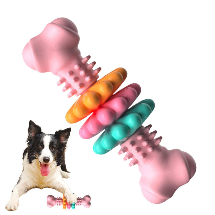 Dog Chew Toy Dog Bone Type Dogs Teeth Cleaning Toys Indestructible TPR Bone Chewing Bite Resistant Teething Toys Pet Products-0-Rambla Store