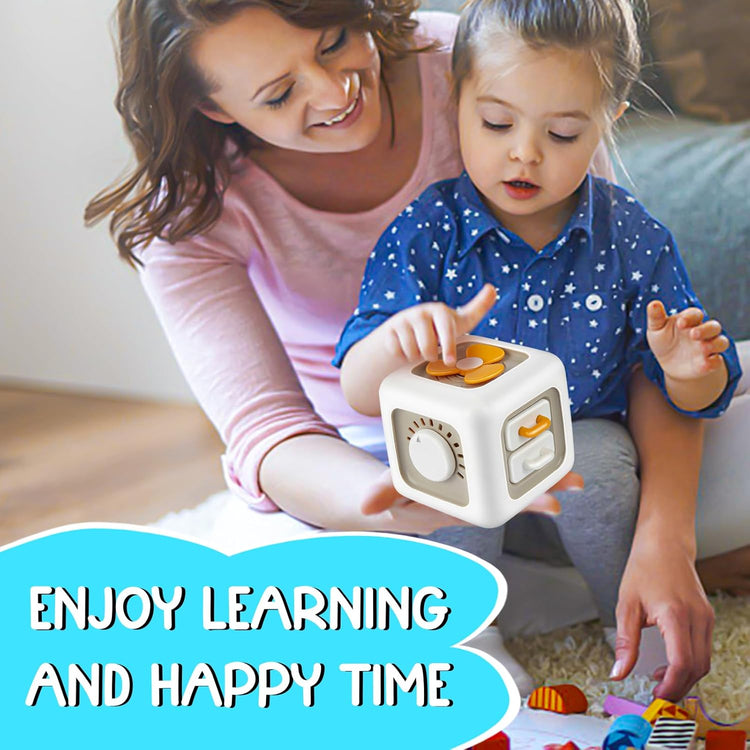 Busy Cube for Toddlers, 6 in 1 Activity Cube for Children, Travel Toys for Toddlers for Fine Motor Skill Learning, Educational Birthday Gifts for Boys and Girls--Rambla Store