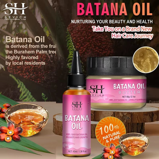 Regrow Hair Naturally: Batana Hair Growth Oil & Anti-Hair Loss Set for Men & Women