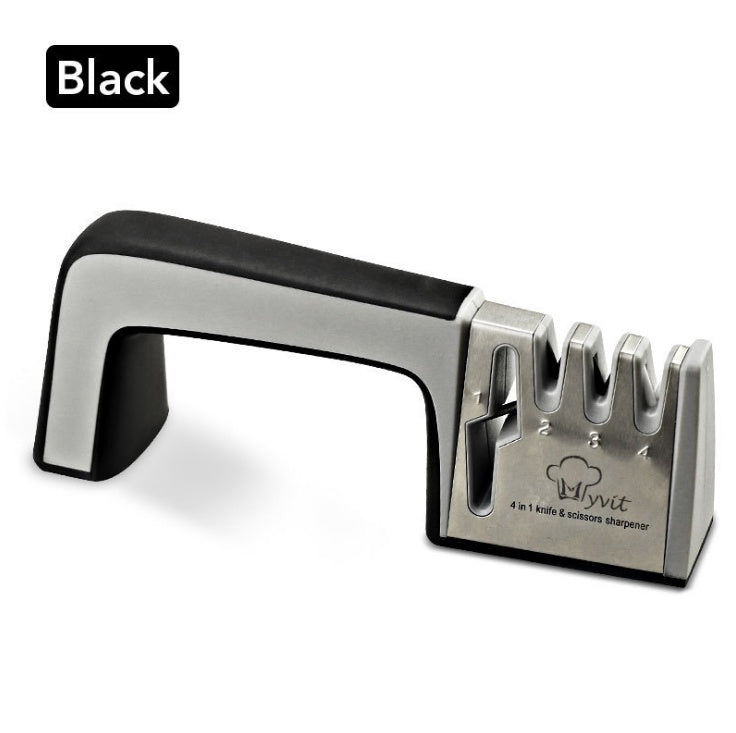 A Four-in-one Family Uses A Sharpener To Sharpen A Kitchen Knife-0-Rambla Store