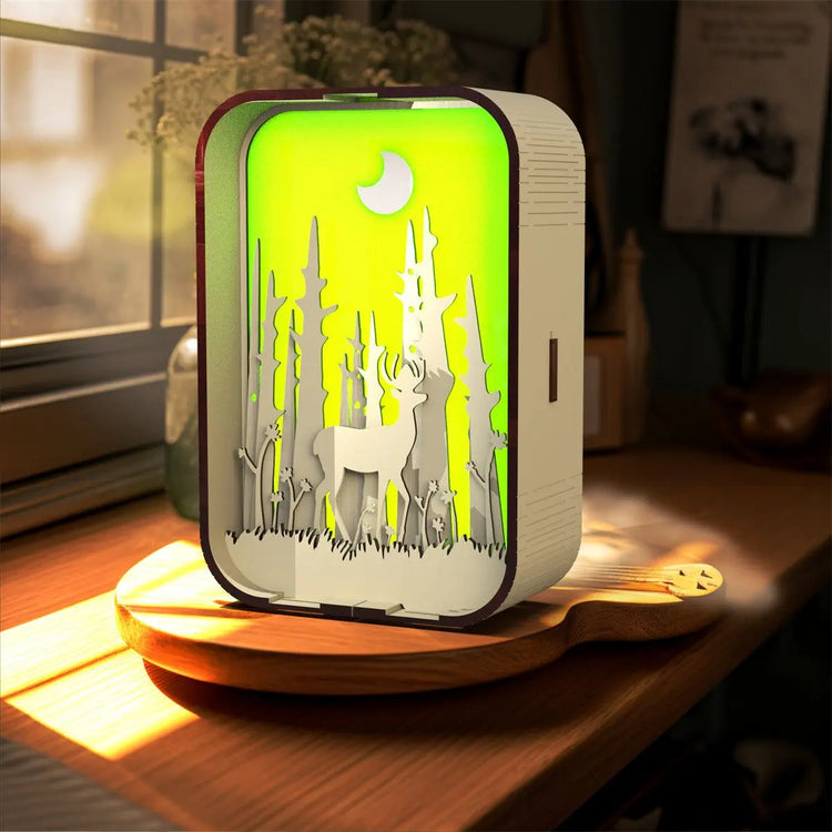 Woodcarving Light Creative Gift Minimalist Bedside Night Light Decoration Desktop Decoration Birthday Gift-0-Rambla Store