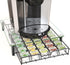 Crystal Tempered Glass K-Cup Holder Drawer for 30 Coffee Pods Storage, Black.