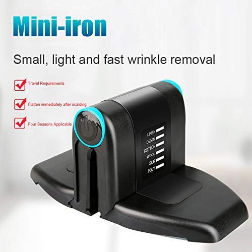 "" Folding Mini Travel Iron,Portable Electric Iron Double Ironing with anti Slip Handle and Non-Stick Soleplate Portable Hand Held Steam Iron for Clothes..
