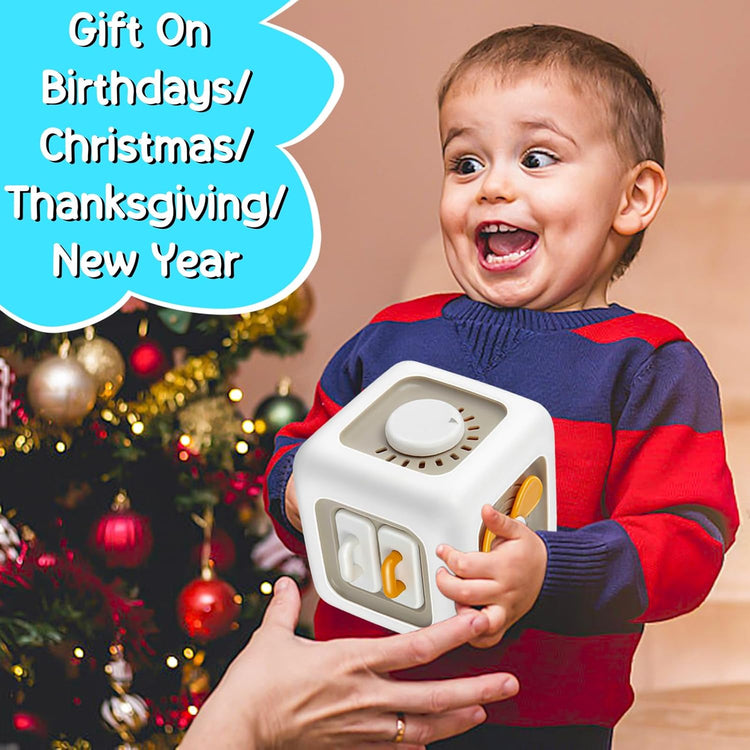 Busy Cube for Toddlers, 6 in 1 Activity Cube for Children, Travel Toys for Toddlers for Fine Motor Skill Learning, Educational Birthday Gifts for Boys and Girls--Rambla Store