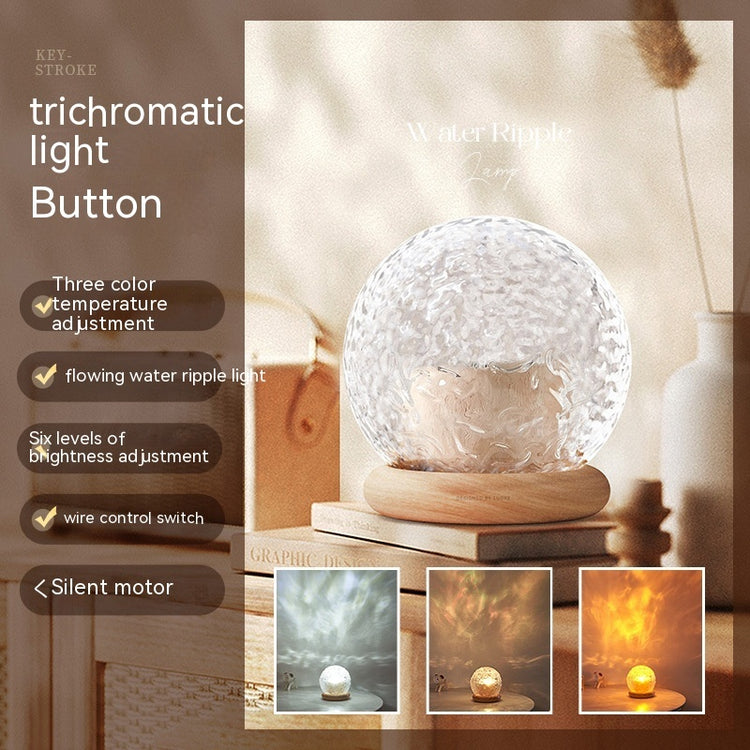 Bedside Water Ripple Atmosphere Projector Night Lamp-0-Rambla Store