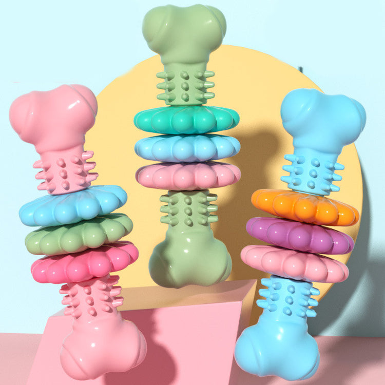 Dog Chew Toy Dog Bone Type Dogs Teeth Cleaning Toys Indestructible TPR Bone Chewing Bite Resistant Teething Toys Pet Products-0-Rambla Store