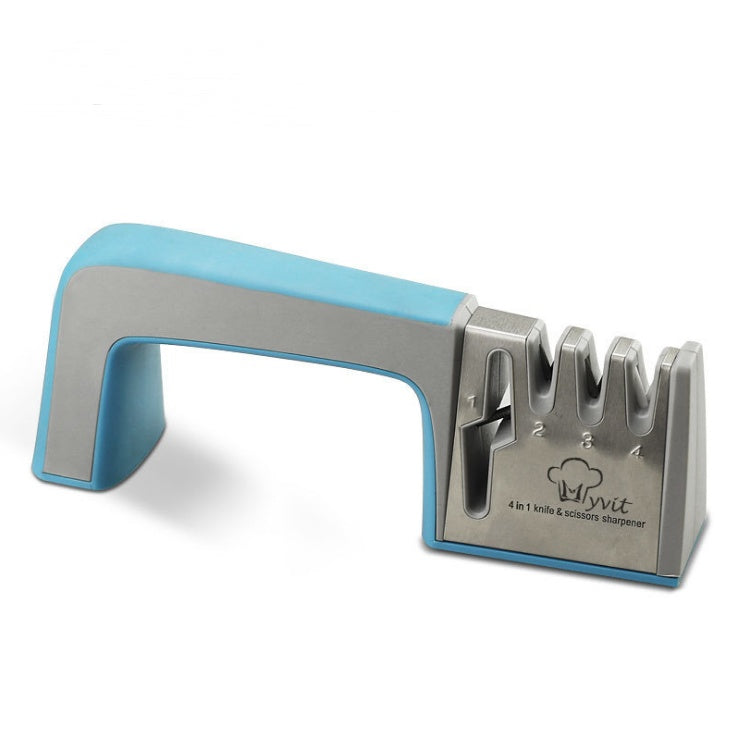 A Four-in-one Family Uses A Sharpener To Sharpen A Kitchen Knife-0-Rambla Store