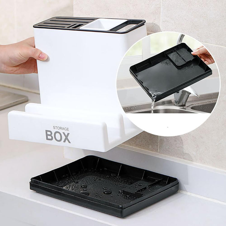 Tableware Storage Holders Kitchen Knife Plastic Storages Racks for Kitchen Convenience Cabinet-0-Rambla Store