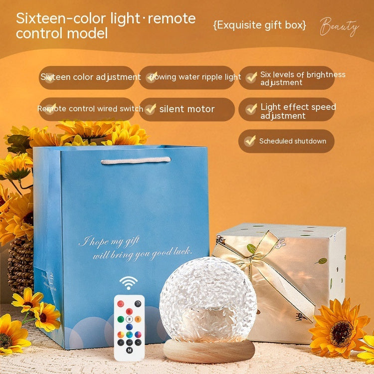 Bedside Water Ripple Atmosphere Projector Night Lamp-0-Rambla Store