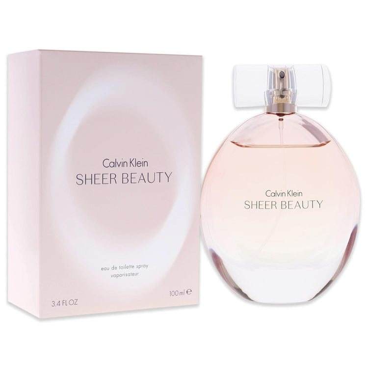 Sheer Beauty by Calvin Klein Eau De Toilette Spray for Women, 3.4 oz.