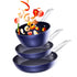 Frying Pan Sets Non Stick 3Pieces Blue 3D Diamond Cookware-5-Rambla Store