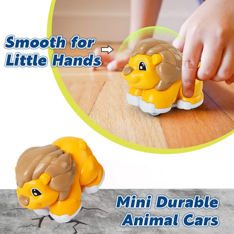 Animal Car Toys for 1 Year Old Boy Gifts: Mini Trucks with Playmat/Storage Box for Toddler Age 1-2, 1St One First Christmas Birthday Gift for Infant Baby 12-18 Months--Rambla Store