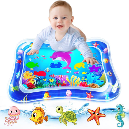 Baby Tummy Time Water Mat, Infant Baby Toy Water Play Mat Inflatable Sensory Babies Valentines Day Easter Gifts for Kids Small Pad Newborn 3 6 9 12 Month Boy Girl Toddler.