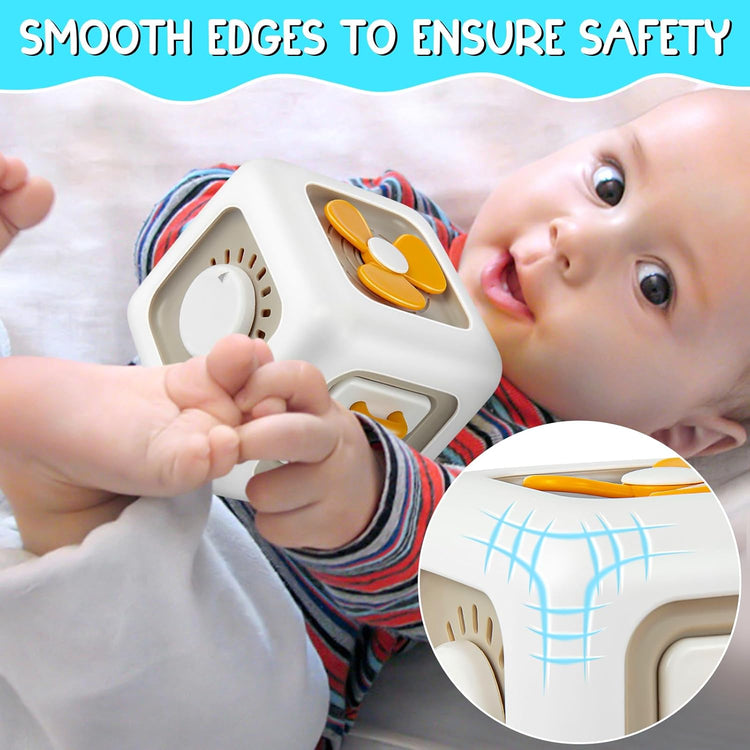 Busy Cube for Toddlers, 6 in 1 Activity Cube for Children, Travel Toys for Toddlers for Fine Motor Skill Learning, Educational Birthday Gifts for Boys and Girls--Rambla Store