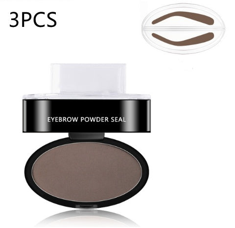 Eyebrow Powder Stamp Tint Stencil Kit Cosmetics Professional Makeup Waterproof Eye Brow Stamp Lift Eyebrow Enhancers Stencil Kit-0-Rambla Store