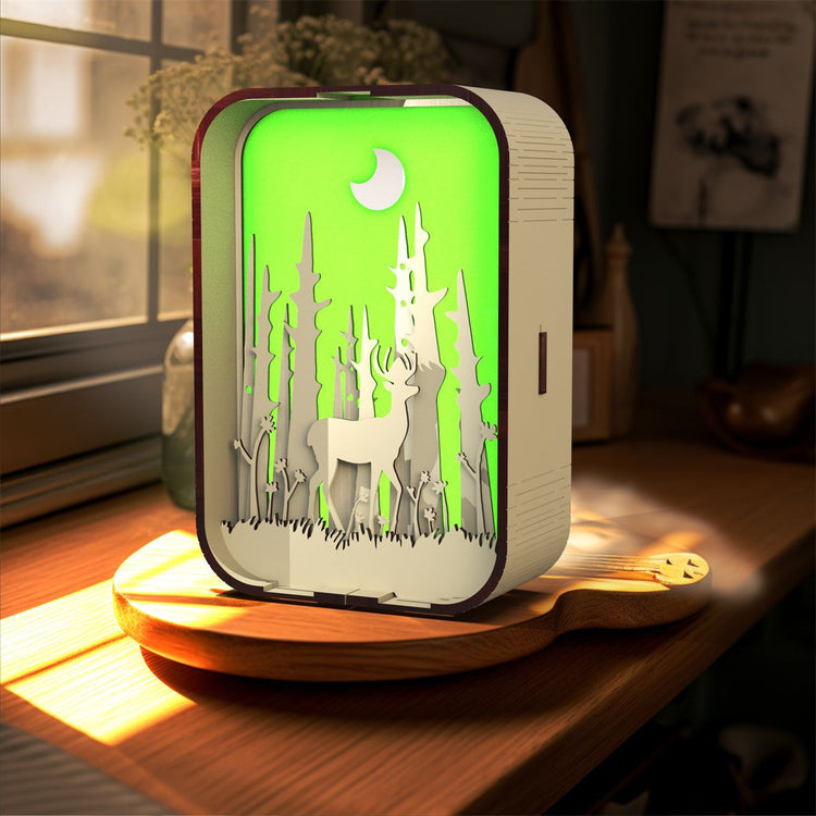 Woodcarving Light Creative Gift Minimalist Bedside Night Light Decoration Desktop Decoration Birthday Gift-0-Rambla Store