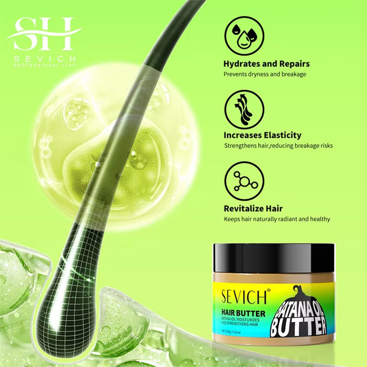 Batana Oil Butter 120G Pure Batana Oil for Hair Growth Treating Hair Loss Anti-Breakage Hair Mask for Men & Women 4.23 oz