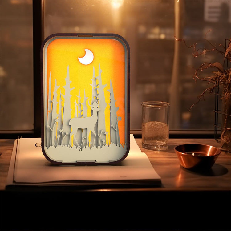 Woodcarving Light Creative Gift Minimalist Bedside Night Light Decoration Desktop Decoration Birthday Gift-0-Rambla Store