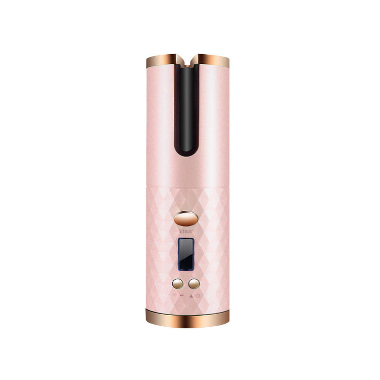 Rechargeable Automatic Hair Curler Women Portable Hair Curling Iron LCD Display Ceramic Curly Rotating Curling Wave Styer-0-Rambla Store