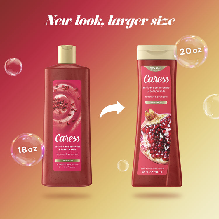 Body Wash for Women, Tahitian Pomegranate & Coconut Shower Gel for Dry Skin 20 Oz.