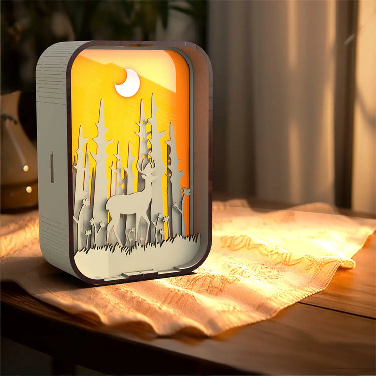 Woodcarving Light Creative Gift Minimalist Bedside Night Light Decoration Desktop Decoration Birthday Gift-0-Rambla Store