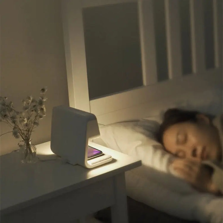 Creative 3 In 1 Bedside Lamp Wireless Charging LCD Screen Alarm Clock Wireless Phone Charger-0-Rambla Store