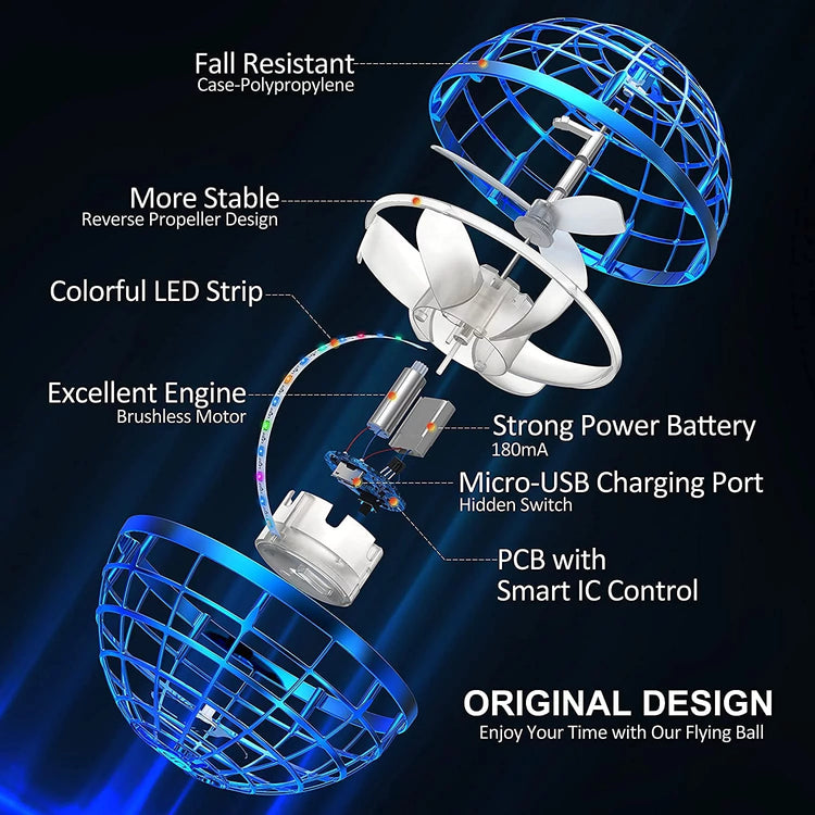Flying Orb Ball Kids Cool Toys for Boys Girls 6-12 Years 2024 Upgraded Mini Drone--Rambla Store