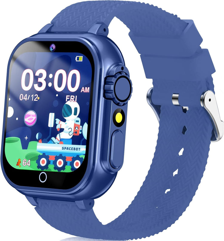 Kids Smart Watch Gift for Girls Age 5-12, 32 Games HD Touch Screen Watches with Video Camera Music Player Pedometer Flashlight 12/24 Hr Educational Toys for Ages 4-12 Years Old--Rambla Store