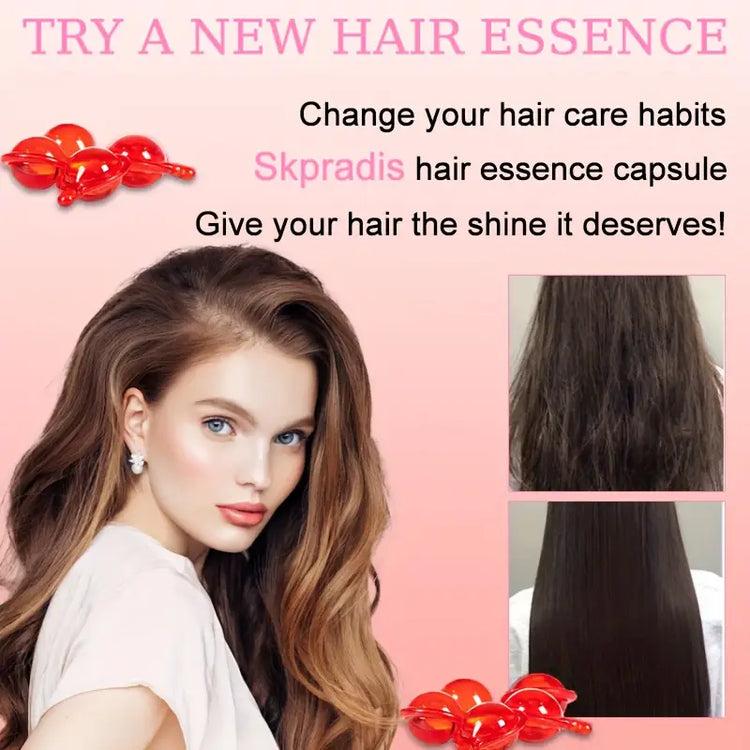 Nourishing Hair Serum with Avocado, Macadamia & Argan Oil Ultimate Hair Conditioner. NO RINSE. 40 Capsules.