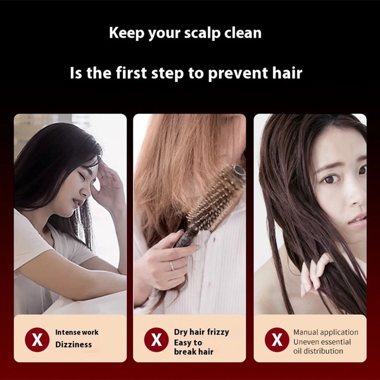 Electric Vibration Massage Comb Red Light Therapy Hair Growth Comb Massage Scalp Brush anti Hair Loss Liquid Oil Applicator.