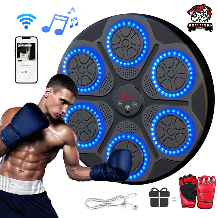 New Music Boxing Machine Smart Bluetooth Wall Mounted Music Boxing Trainer Gym Home Electronic Boxing Target Punching Equipment--Rambla Store