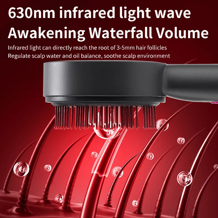 Electric Vibration Massage Comb Red Light Therapy Hair Growth Comb Massage Scalp Brush anti Hair Loss Liquid Oil Applicator.